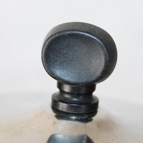 VINTAGE FARBERWARE 7.25" REPLACEMENT LID ONLY STAINLESS BLACK KNOB - Picture 11 of 14